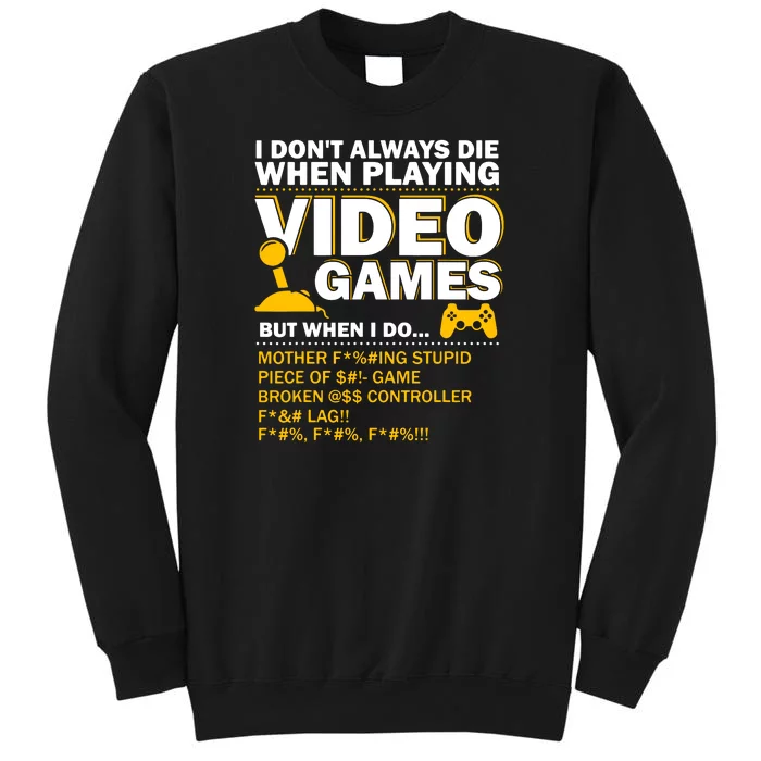 Playing Video Games Gamer Shirt Funny Gaming Console Gamer Tall Sweatshirt