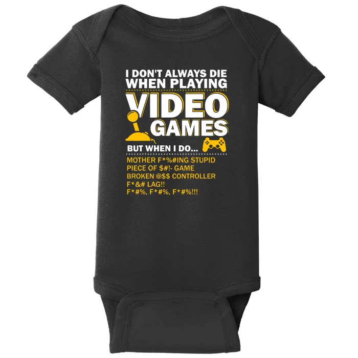 Playing Video Games Gamer Shirt Funny Gaming Console Gamer Baby Bodysuit