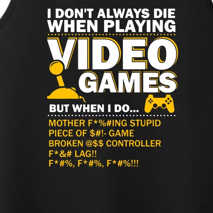 Playing Video Games Gamer Shirt Funny Gaming Console Gamer Performance Tank