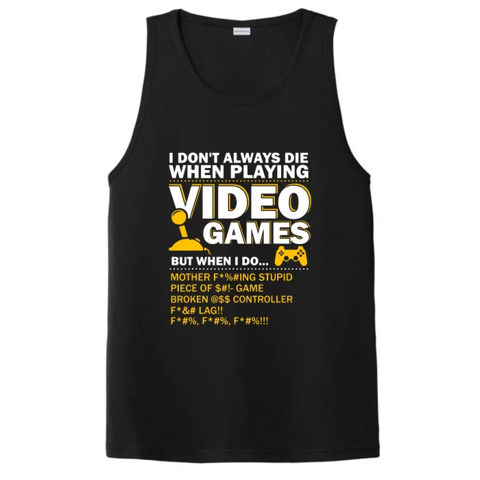 Playing Video Games Gamer Shirt Funny Gaming Console Gamer Performance Tank