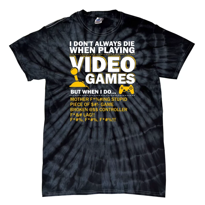 Playing Video Games Gamer Shirt Funny Gaming Console Gamer Tie-Dye T-Shirt