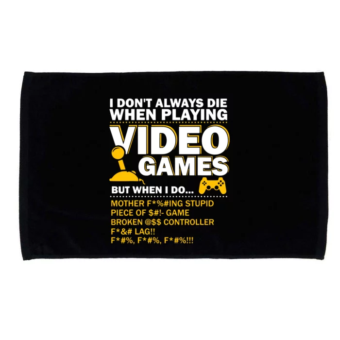 Playing Video Games Gamer Shirt Funny Gaming Console Gamer Microfiber Hand Towel