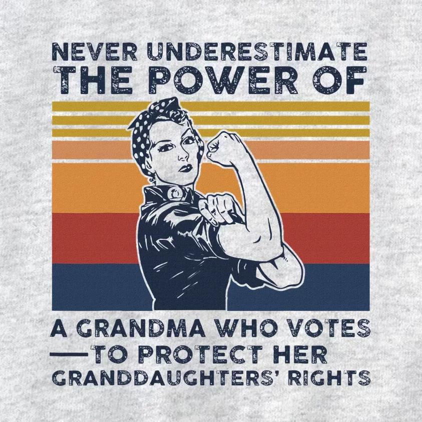 Powerful Voting Grandma Design Kids Sweatshirt