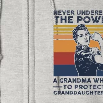 Powerful Voting Grandma Design Full Zip Hoodie