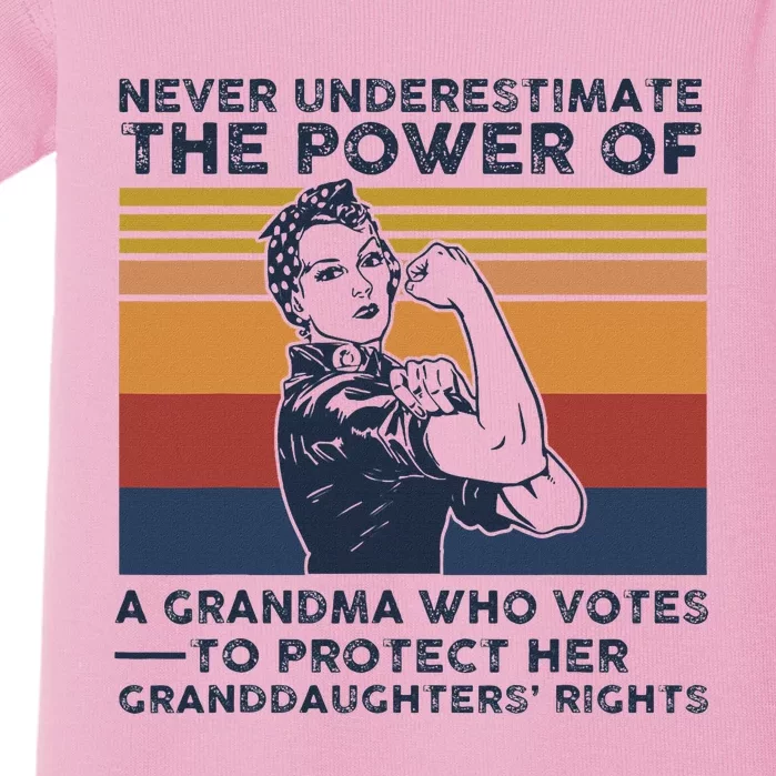 Powerful Voting Grandma Design Baby Bodysuit