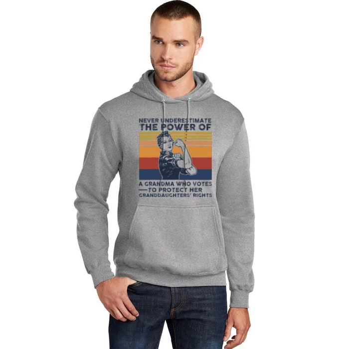 Powerful Voting Grandma Design Tall Hoodie