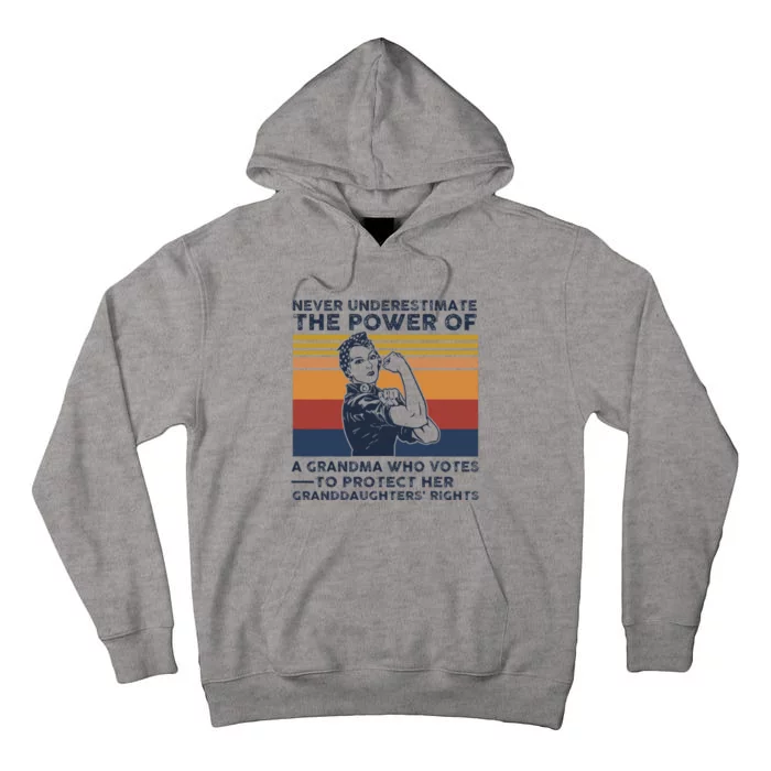 Powerful Voting Grandma Design Tall Hoodie