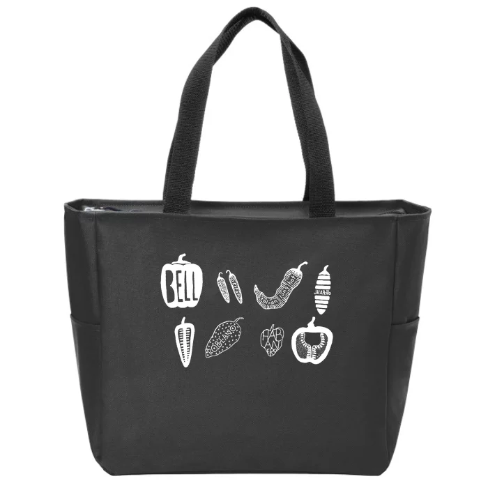 Pepper Vegetable Gardening Garden Gardener Zip Tote Bag