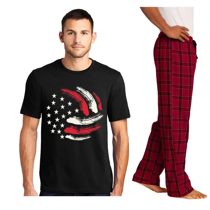 Patriotic Volleyball Gift Volleyball Team American Flag Pajama Set