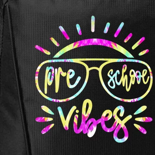 Preschool Vibes Hello Preschool Team Preschool Funny Gift City Backpack