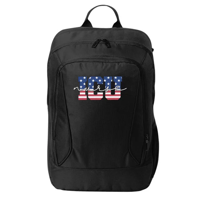 Patriotic VA ICU Nurse July 4th USA Independence Day Icu Rn City Backpack