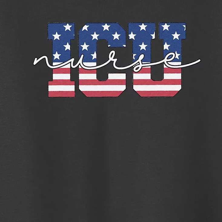 Patriotic VA ICU Nurse July 4th USA Independence Day Icu Rn Toddler T-Shirt