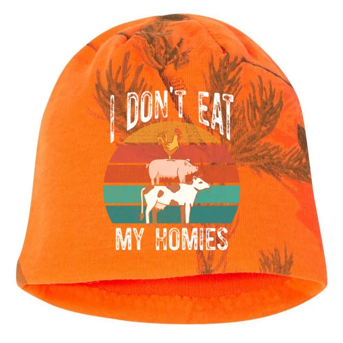 Proud Vegan I Dont Eat My Homies Eat Vegan Vegans Gift Kati - Camo Knit Beanie