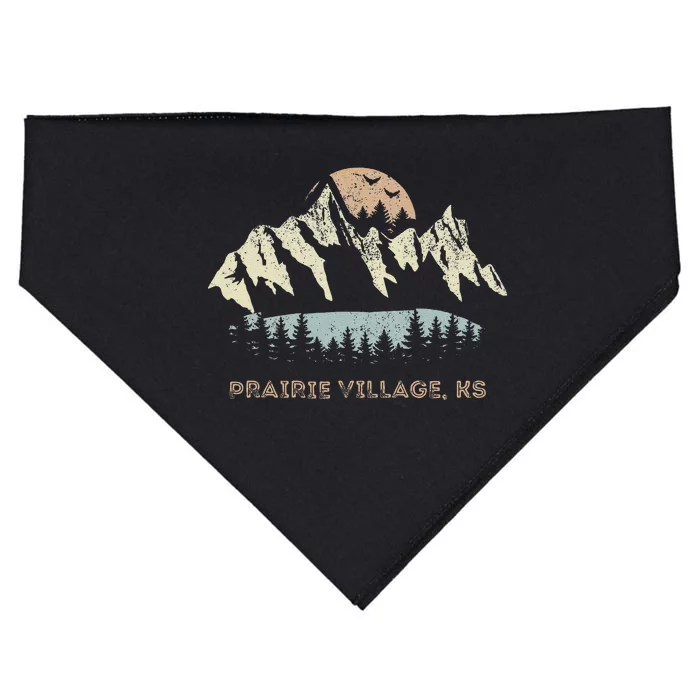 Prairie Village Kansas Mountain Sunset Sunrise Ks USA-Made Doggie Bandana