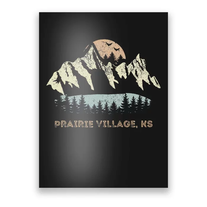 Prairie Village Kansas Mountain Sunset Sunrise Ks Poster