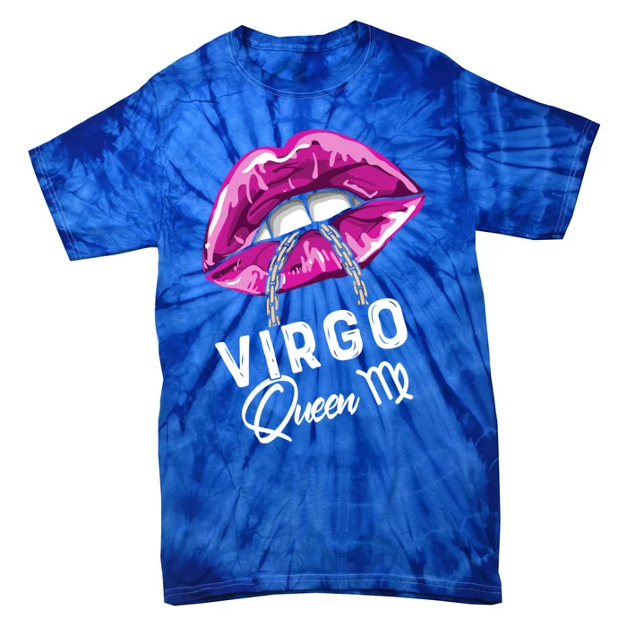 Purple Virgo Lips Queen Birthday Zodiac Star Sign Gift Tie-Dye T-Shirt