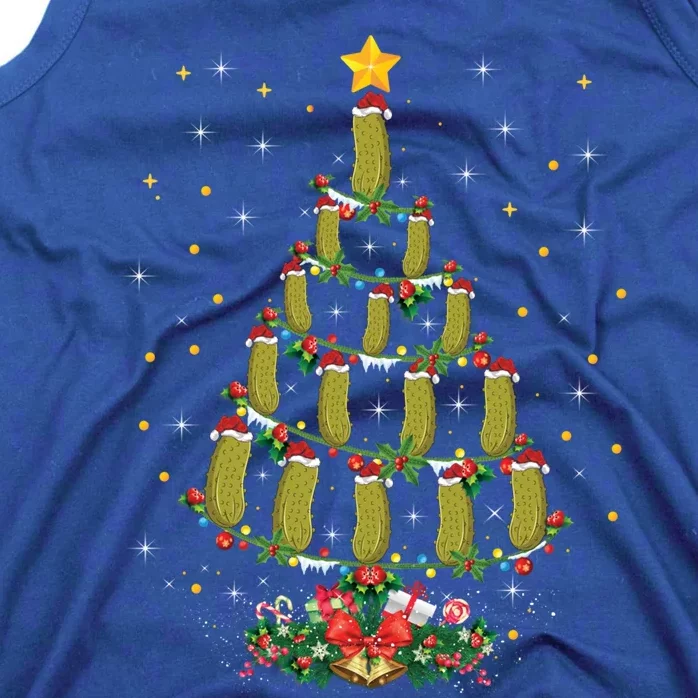 Pickle Vegetable Lover Xmas Gift Pickle Christmas Tree Funny Gift Tank Top