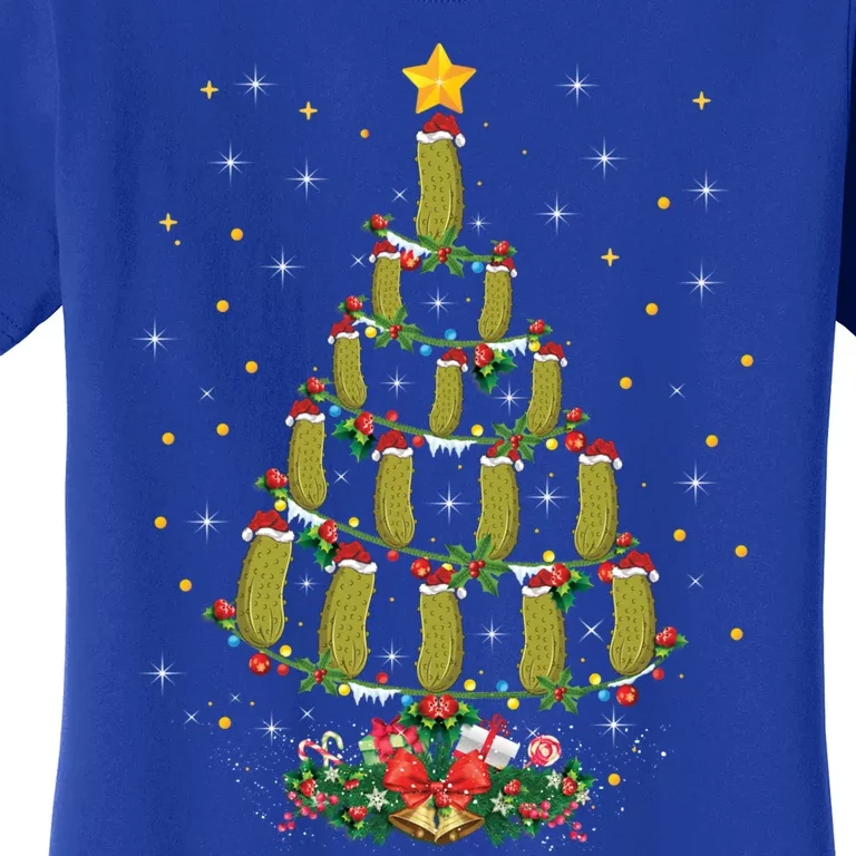 Pickle Vegetable Lover Xmas Gift Pickle Christmas Tree Funny Gift Women's T-Shirt