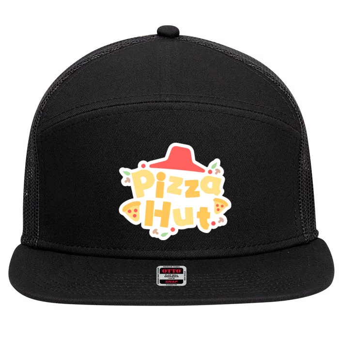 Pizzahut Vtuber Logo 7 Panel Mesh Trucker Snapback Hat