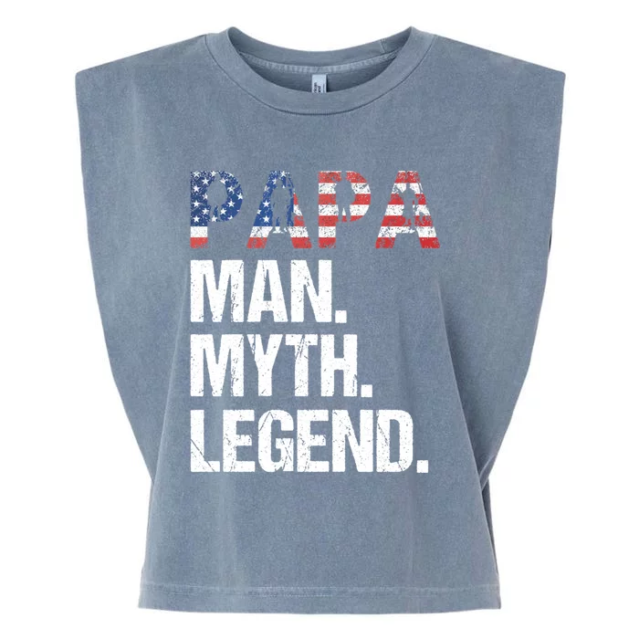 Papa Veteran Myth Legend Gift Garment-Dyed Women's Muscle Tee