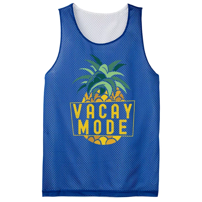 Pineapple Vacay Mode Funny Gift Family Summer Vacation Cool Gift Mesh Reversible Basketball Jersey Tank