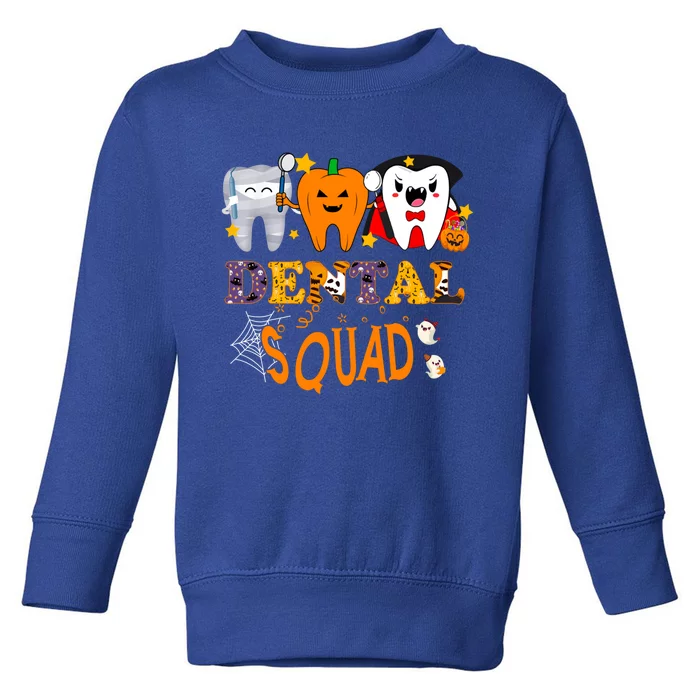 Pumpkin Vampire Mummyteeth Dental Squad Hygienists Halloween Cool Gift Toddler Sweatshirt