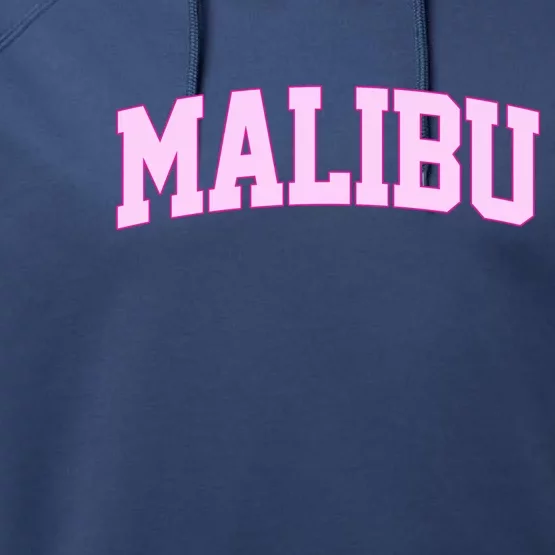 Preppy Varsity Malibu California Performance Fleece Hoodie