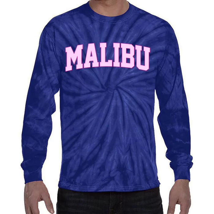 Preppy Varsity Malibu California Tie-Dye Long Sleeve Shirt