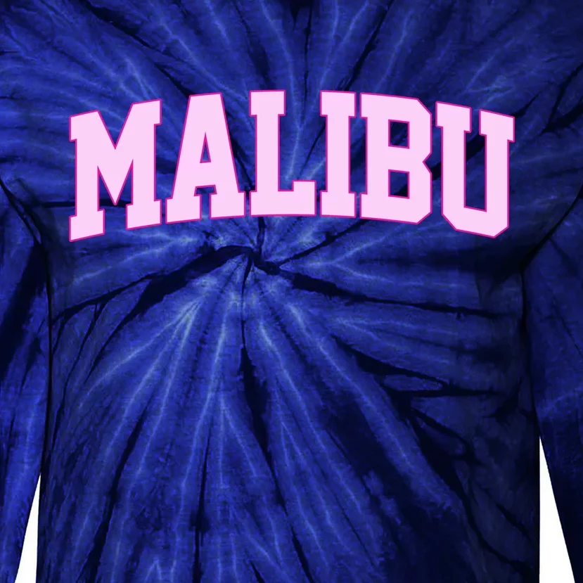 Preppy Varsity Malibu California Tie-Dye Long Sleeve Shirt