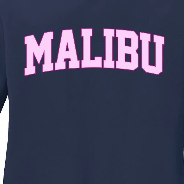 Preppy Varsity Malibu California Ladies Long Sleeve Shirt