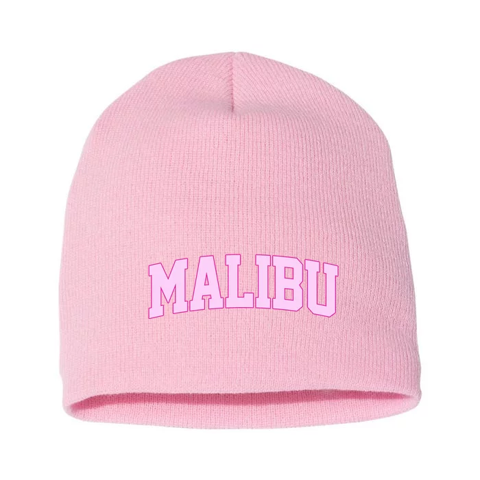 Preppy Varsity Malibu California Short Acrylic Beanie