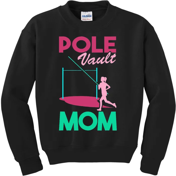 Pole Vault Mom Kids Sweatshirt