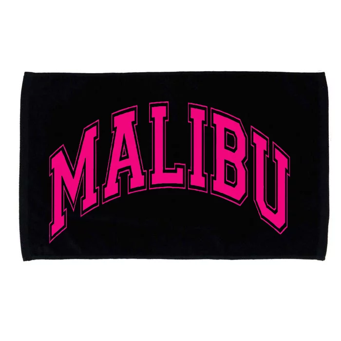 Preppy Varsity Malibu Ca California Font Microfiber Hand Towel