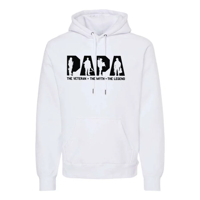 Papa Veteran Myth Legend Premium Hoodie