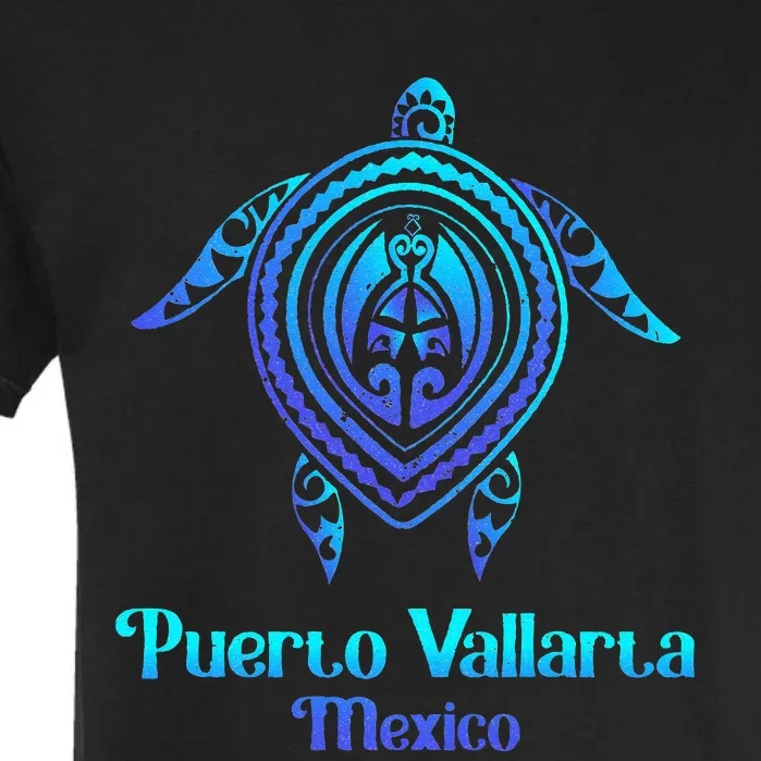 Puerto Vallarta Mexico Souvenirs Tropical Blue Sea Turtle Garment-Dyed Heavyweight T-Shirt