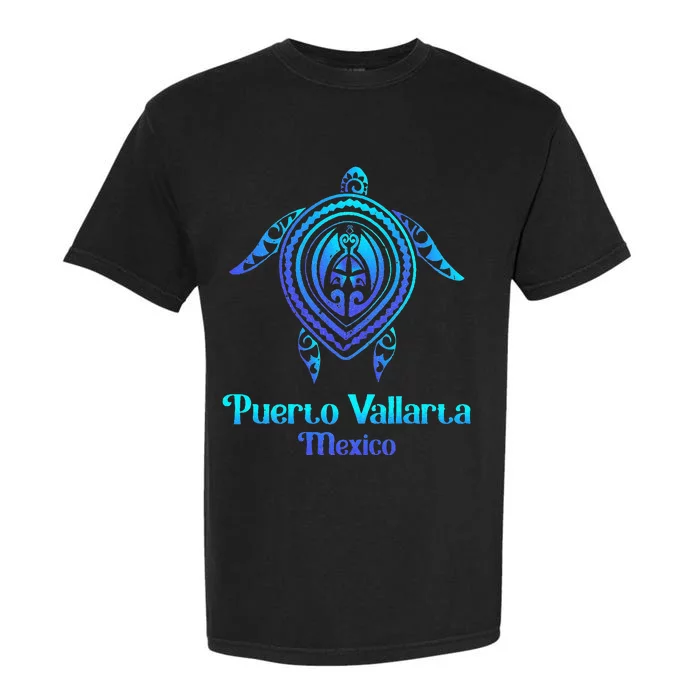 Puerto Vallarta Mexico Souvenirs Tropical Blue Sea Turtle Garment-Dyed Heavyweight T-Shirt