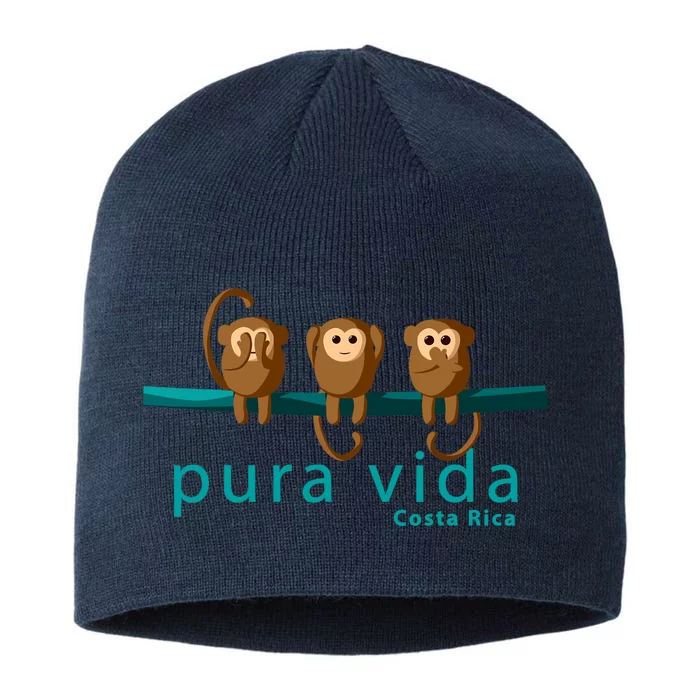 Pura Vida Monkeys Costa Rica 8 1/2in Sustainable Knit Beanie