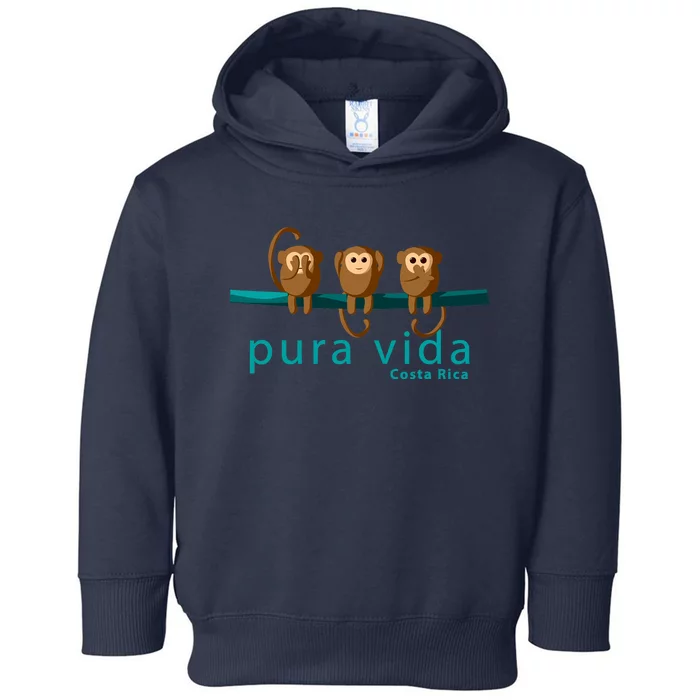 Pura Vida Monkeys Costa Rica Toddler Hoodie