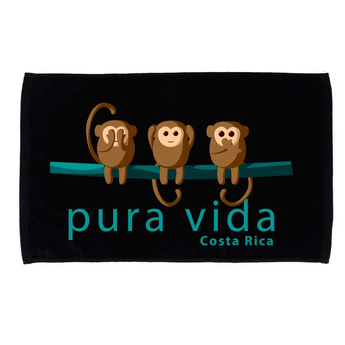 Pura Vida Monkeys Costa Rica Gift Microfiber Hand Towel