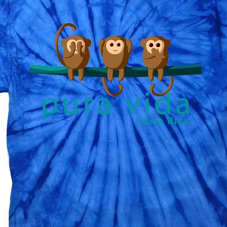 Pura Vida Monkeys Costa Rica Gift Tie-Dye T-Shirt