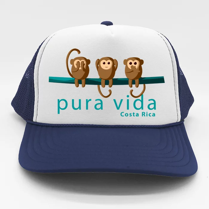 Pura Vida Monkeys Costa Rica Gift Trucker Hat