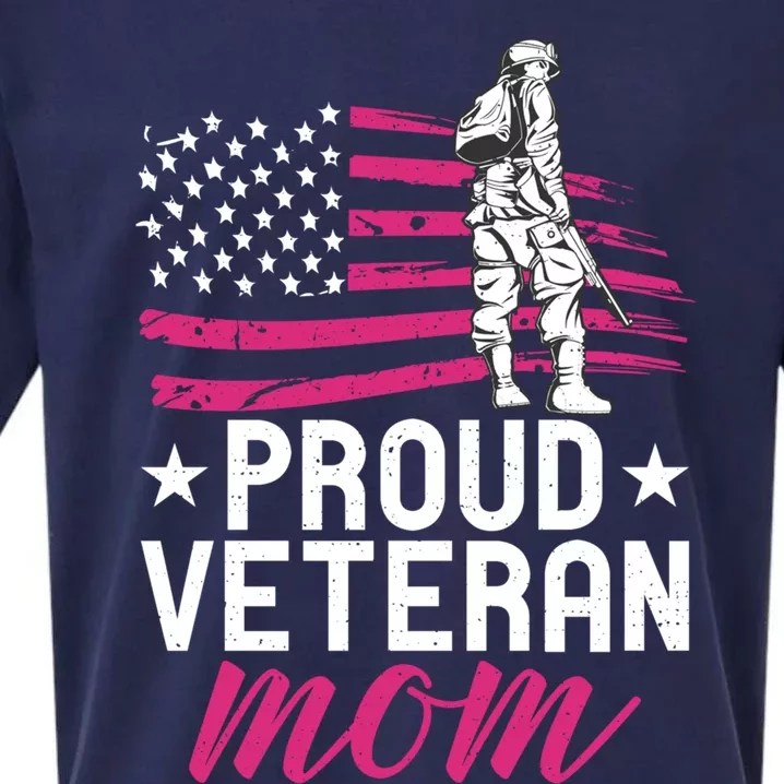 Proud Veteran Mom Funny Professional Soldier Vet Mother Cool Gift Sueded Cloud Jersey T-Shirt