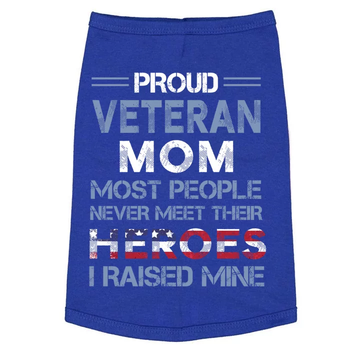 Proud Veteran Mom Mothers Day Gift I Raised My Hero Soldier Gift Doggie Tank