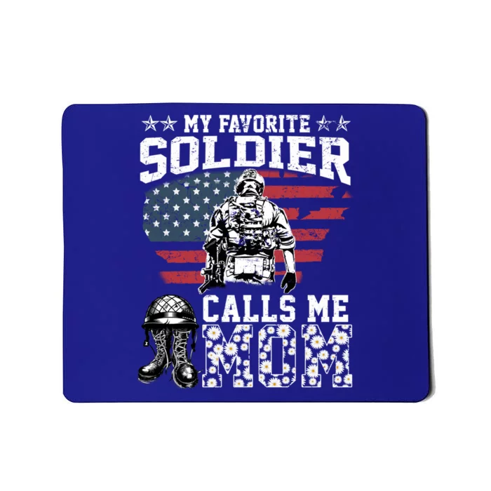 Proud Veteran Mothers My Favorite Soldier Calls Me Mom Daisy Gift Mousepad