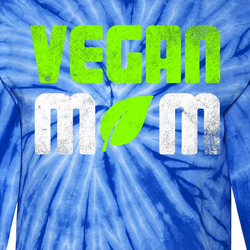 Proud Vegan Mom Vegetarian Food I Am A Vegan Gift Tie-Dye Long Sleeve Shirt