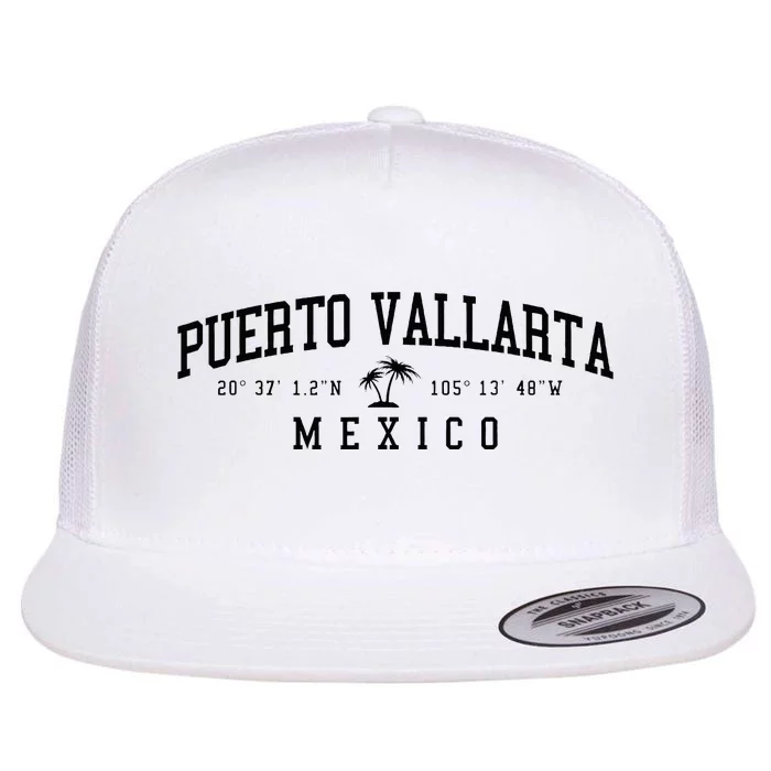 Puerto Vallarta Mexico Beach Flat Bill Trucker Hat