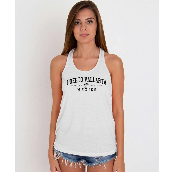 Puerto Vallarta Mexico Beach Women's Knotted Racerback Tank