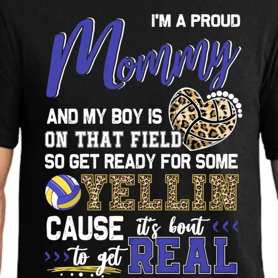 Proud Volleyball Mommy Volleyball Family Matching Gift Pajama Set