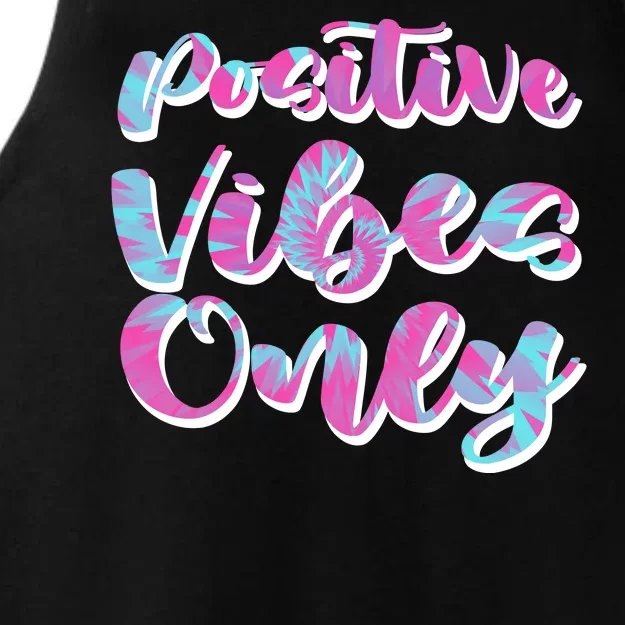 Positive Vibes Only Fun Quote Ladies Tri-Blend Wicking Tank