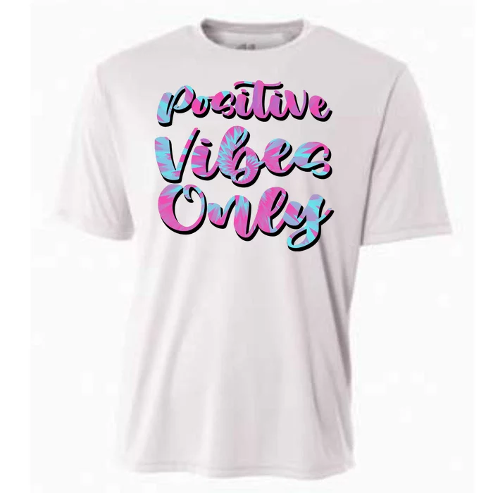 Positive Vibes Only Fun Quote Cooling Performance Crew T-Shirt